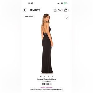Katie May black evening gown